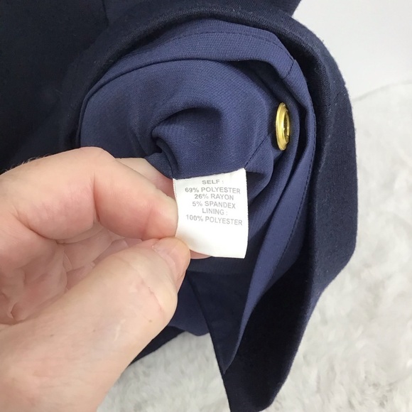 Kay Unger Women’s Shirt Dress Button-Up Career Business Casual Dark Navy Size 10 - Picture 7 of 8